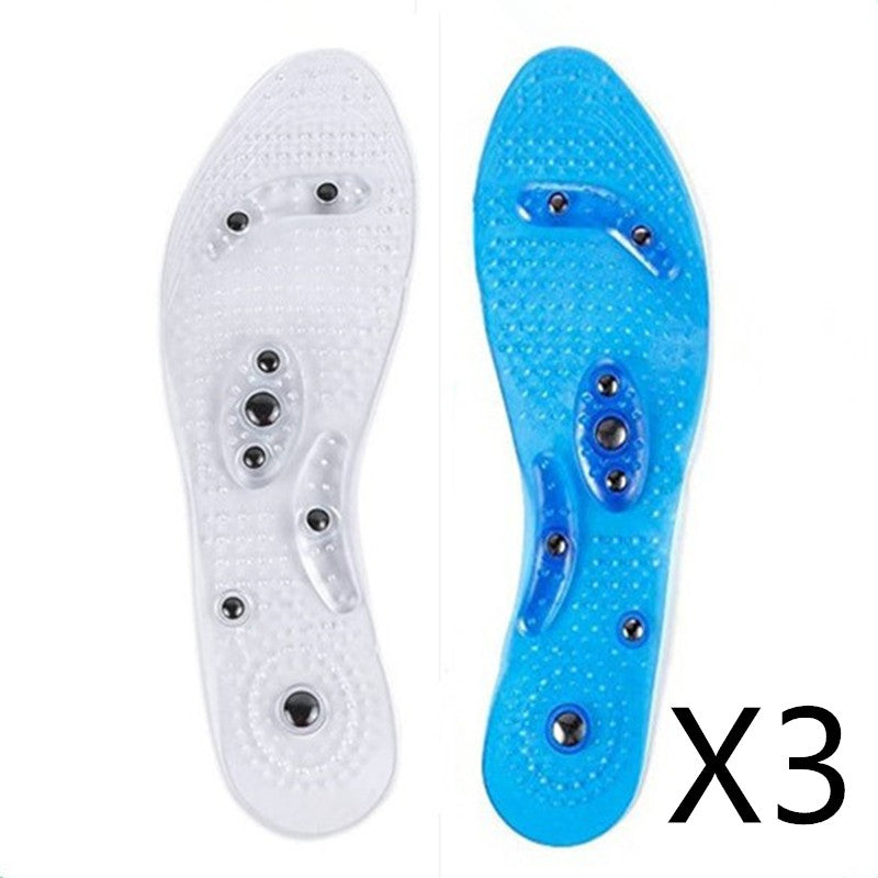 Transparent magnetic therapy insole with 8 magnets